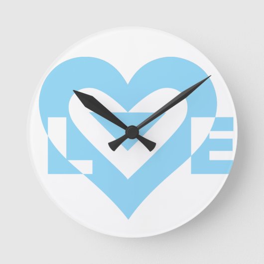 Cool Love Graphic, Blue Ronde Klok (Voorkant)