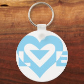 Cool Love Graphic, Blue Sleutelhanger (Voorkant)