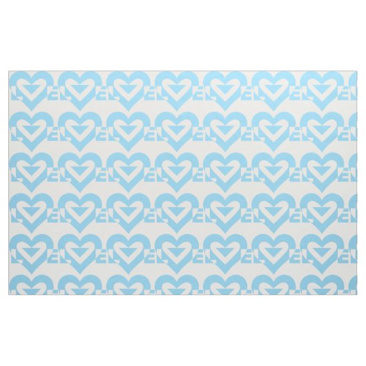 Cool Love Graphic, Blue Stof (Fat Quarter)