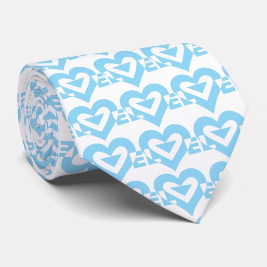 Cool Love Graphic, Blue Stropdas (Opgerold)