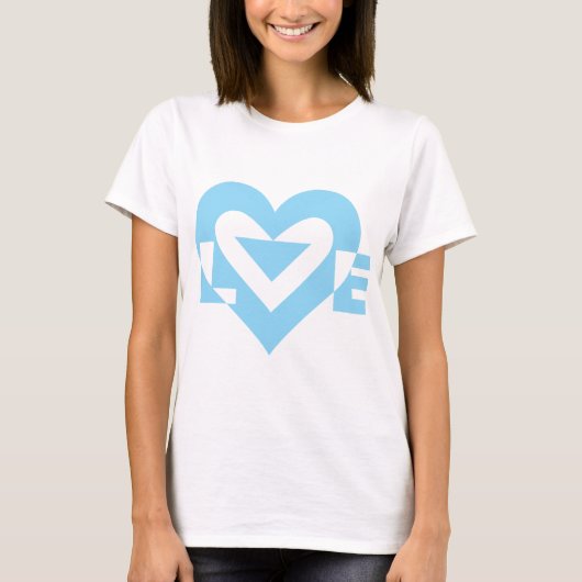 Cool Love Graphic, Blue T-shirt (Voorkant)