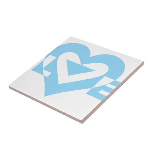 Cool Love Graphic, Blue Tegeltje (Zijkant)