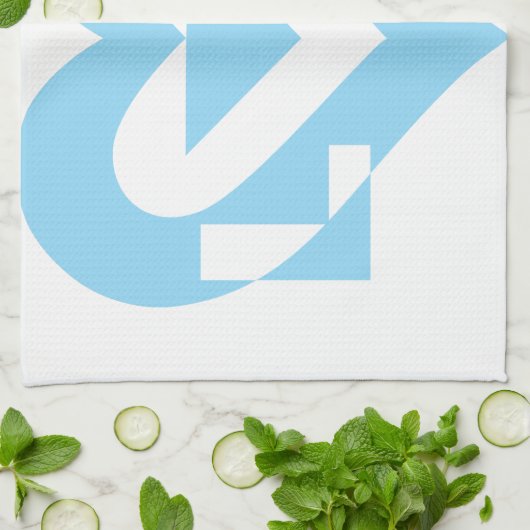 Cool Love Graphic, Blue Theedoek (Gevouwen)