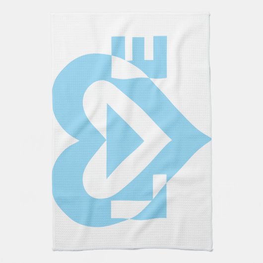 Cool Love Graphic, Blue Theedoek (Verticaal)