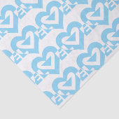 Cool Love Graphic, Blue Tissuepapier (Detail)