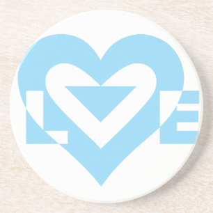 Cool Love Graphic, Blue Zandsteen Onderzetter
