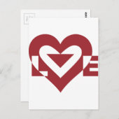 Cool Love Graphic, Burgandy Briefkaart (Voorkant / Achterkant)