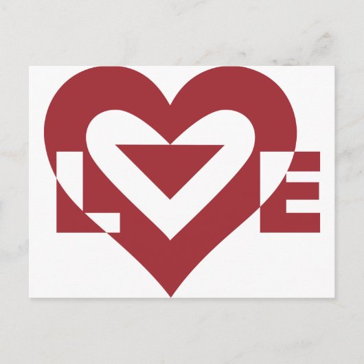 Cool Love Graphic, Burgandy Briefkaart (Voorkant)