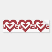 Cool Love Graphic, Burgandy Bumpersticker (Voorkant)