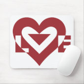 Cool Love Graphic, Burgandy Muismat (Met muis)