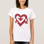 Cool Love Graphic, Burgandy T-shirt (Voorkant)