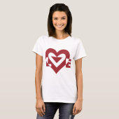 Cool Love Graphic, Burgandy T-shirt (Voorkant volledig)