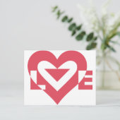 Cool Love Graphic, Cherry Pink Briefkaart (Staand voorkant)