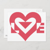Cool Love Graphic, Cherry Pink Briefkaart (Voorkant / Achterkant)