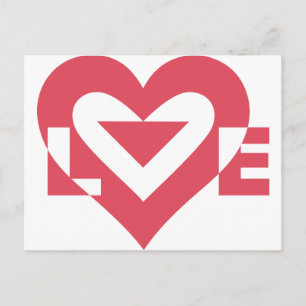 Cool Love Graphic, Cherry Pink Briefkaart