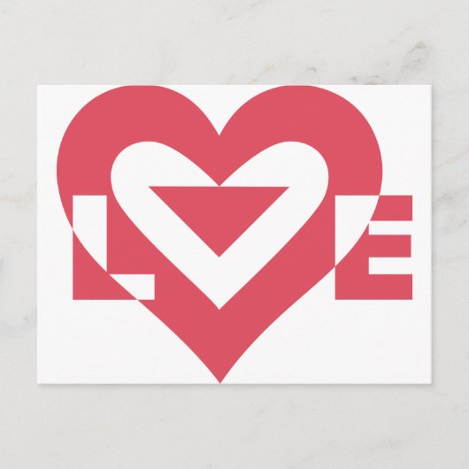 Cool Love Graphic, Cherry Pink Briefkaart (Voorkant)