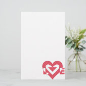 Cool Love Graphic, Cherry Pink Briefpapier (Staand voorkant)