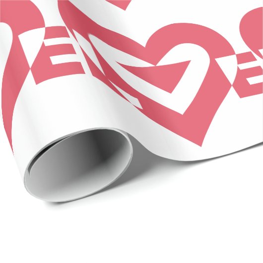 Cool Love Graphic, Cherry Pink Cadeaupapier (Rol Hoek)