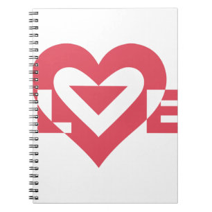 Cool Love Graphic, Cherry Pink Notitieboek