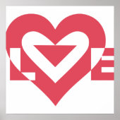 Cool Love Graphic, Cherry Pink Poster (Voorkant)