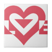 Cool Love Graphic, Cherry Pink Tegeltje (Voorkant)