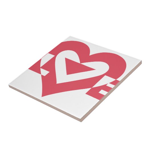 Cool Love Graphic, Cherry Pink Tegeltje (Zijkant)