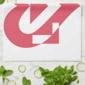 Cool Love Graphic, Cherry Pink Theedoek (Gevouwen)