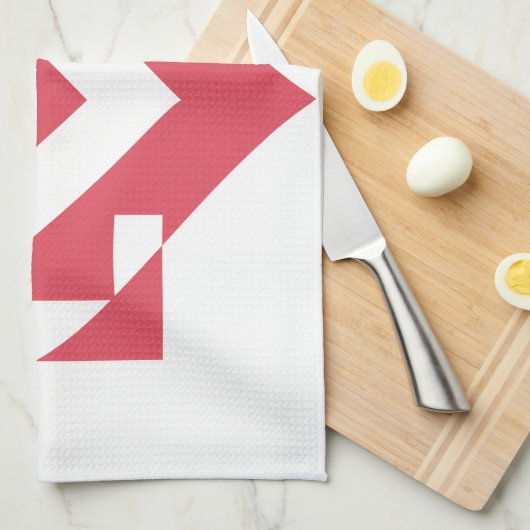 Cool Love Graphic, Cherry Pink Theedoek (Quarter Fold)