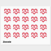 Cool Love Graphic, Cherry Pink Vierkante Sticker (Vel)