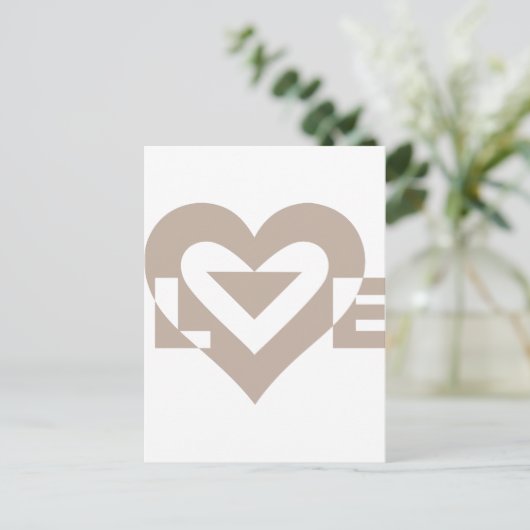 Cool Love Graphic, Grey Briefkaart (Staand voorkant)