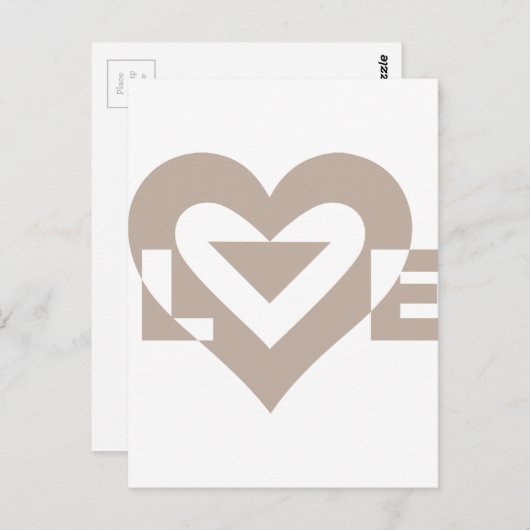 Cool Love Graphic, Grey Briefkaart (Voorkant / Achterkant)