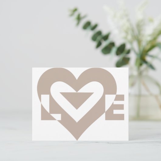 Cool Love Graphic, Grey Briefkaart (Staand voorkant)
