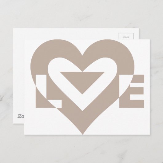 Cool Love Graphic, Grey Briefkaart (Voorkant / Achterkant)