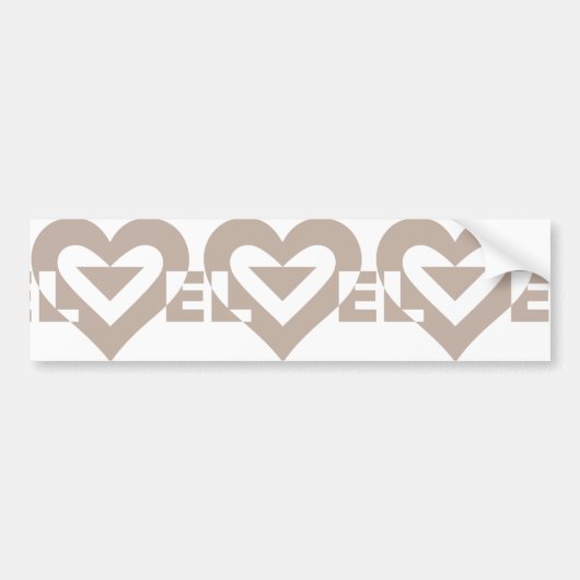 Cool Love Graphic, Grey Bumpersticker (Voorkant)