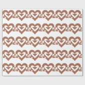 Cool Love Graphic, Mocha Brown Cadeaupapier (Vlak)