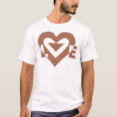 Cool Love Graphic, Mocha Brown T-shirt (Voorkant)
