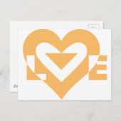 Cool Love Graphic, Oranje Briefkaart (Voorkant / Achterkant)
