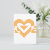 Cool Love Graphic, Oranje Briefkaart (Staand voorkant)