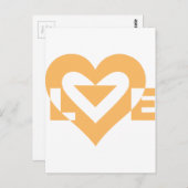 Cool Love Graphic, Oranje Briefkaart (Voorkant / Achterkant)