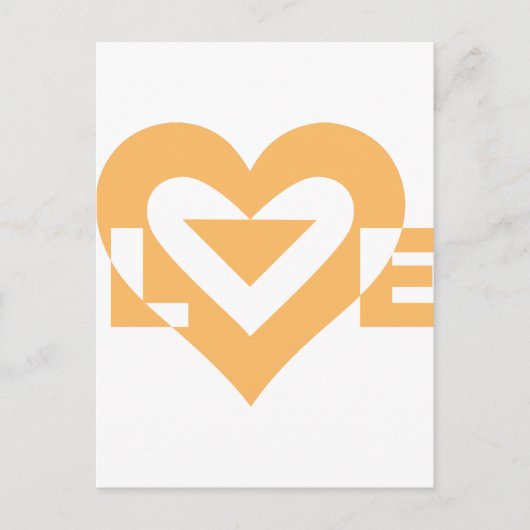 Cool Love Graphic, Oranje Briefkaart (Voorkant)