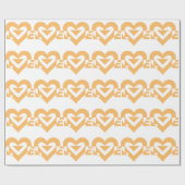 Cool Love Graphic, Oranje Cadeaupapier (Vlak)