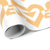 Cool Love Graphic, Oranje Cadeaupapier (Rol Hoek)