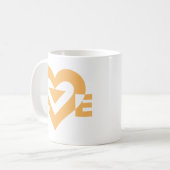 Cool Love Graphic, Oranje Koffiemok (Voorkant links)