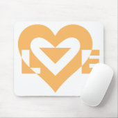 Cool Love Graphic, Oranje Muismat (Met muis)