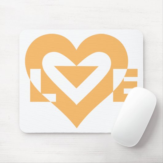 Cool Love Graphic, Oranje Muismat (Met muis)