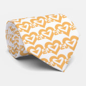 Cool Love Graphic, Oranje Stropdas (Opgerold)