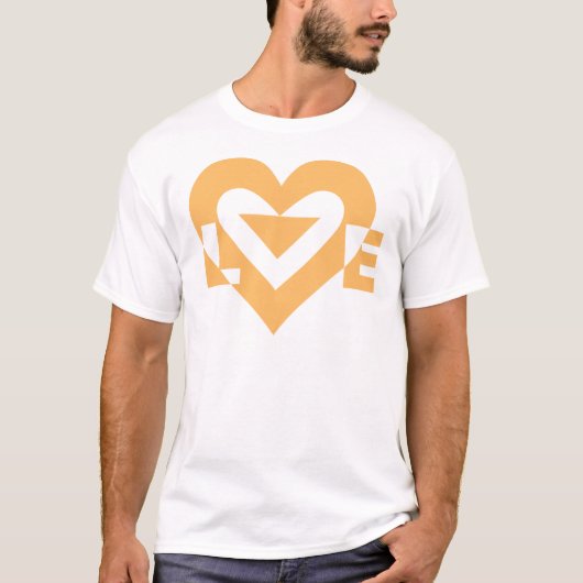 Cool Love Graphic, Oranje T-shirt (Voorkant)