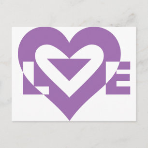 Cool Love Graphic, Paars Briefkaart