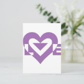 Cool Love Graphic, Paars Briefkaart (Staand voorkant)