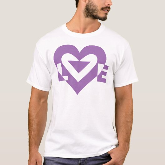 Cool Love Graphic, Paars T-shirt (Voorkant)